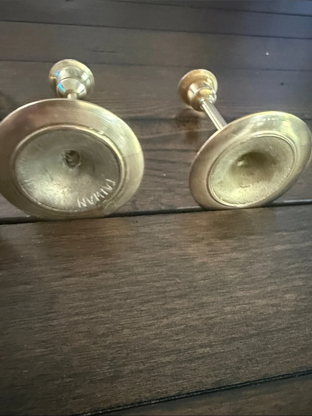 Vintage Brass Candlesticks Set of 6 Lot Antique Style Candle Holders Home Decor